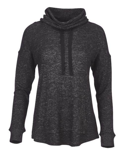 Women's Cuddle Cowlneck Pullover — Black Heather