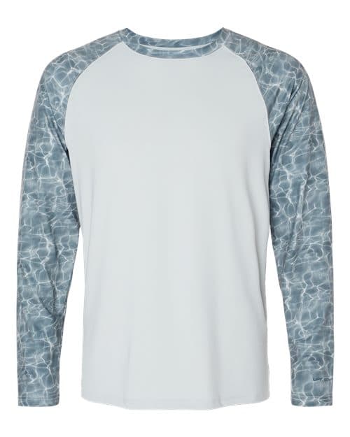 Men's Panama Colorblocked Long Sleeve T-Shirt — Grey Water