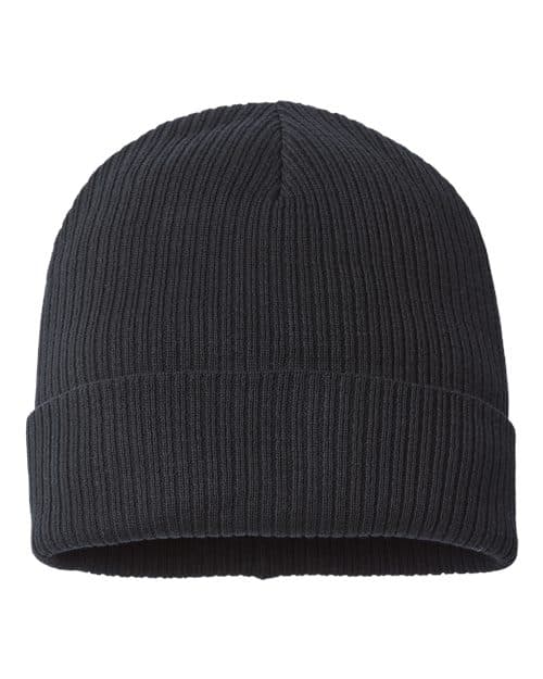 Sustainable Cuffed Beanie — Black