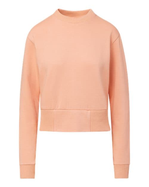 Women's Romi Cloud Fleece Crop Crewneck Sweatshirt — Creamsicle