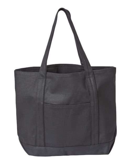 Carmel Classic XL Cotton Canvas Resort Tote — Black/ Black