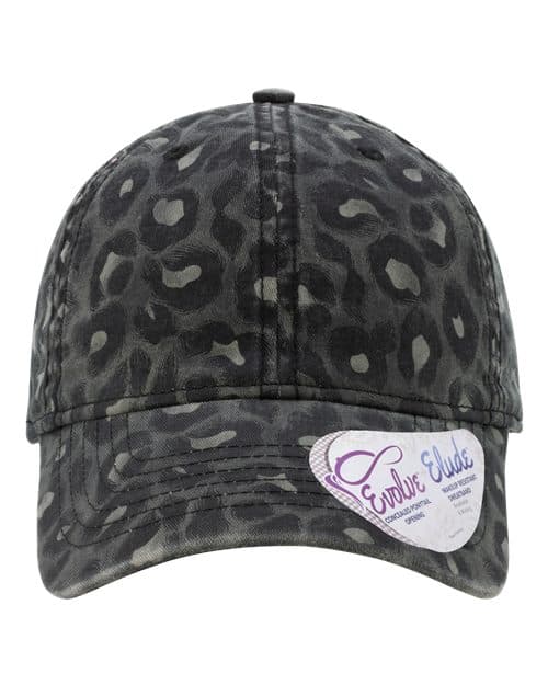 Women's Unstructured Fashion Prints Cap — Black Leopard
