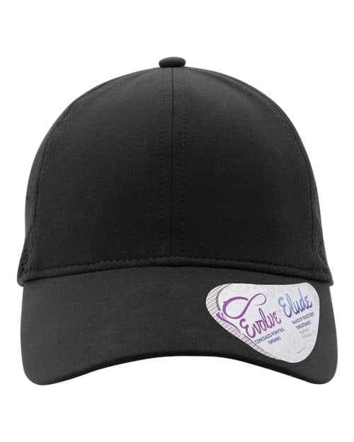 Women's Perforated Performance Cap — Black/ Swirl