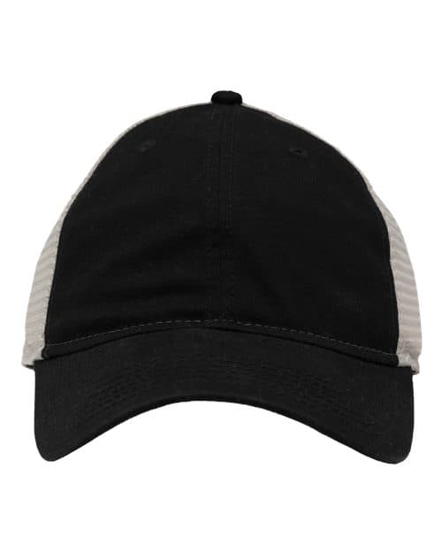 Mesh Dad Hat Fit — Black/ Stone