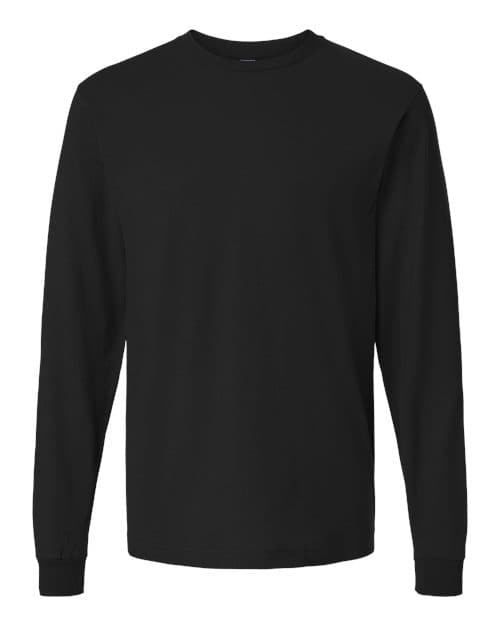 Unisex Fine Jersey Long Sleeve T-Shirt — Black