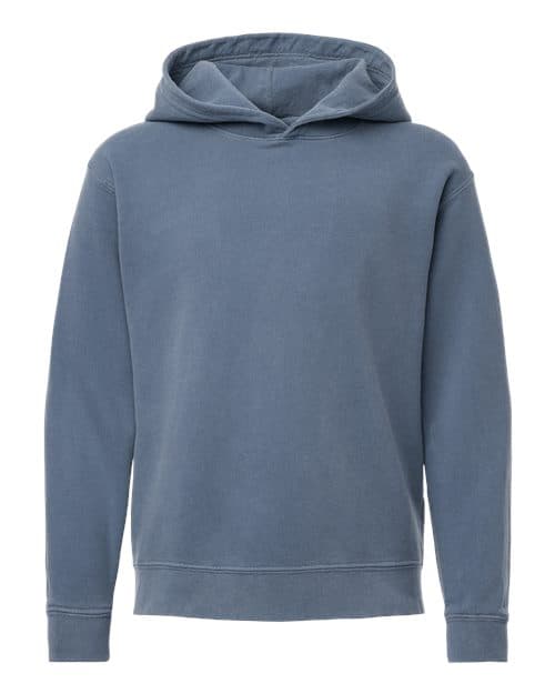 Youth Garment-Dyed Lightweight Hooded Sweatshirt — Blue Jean
