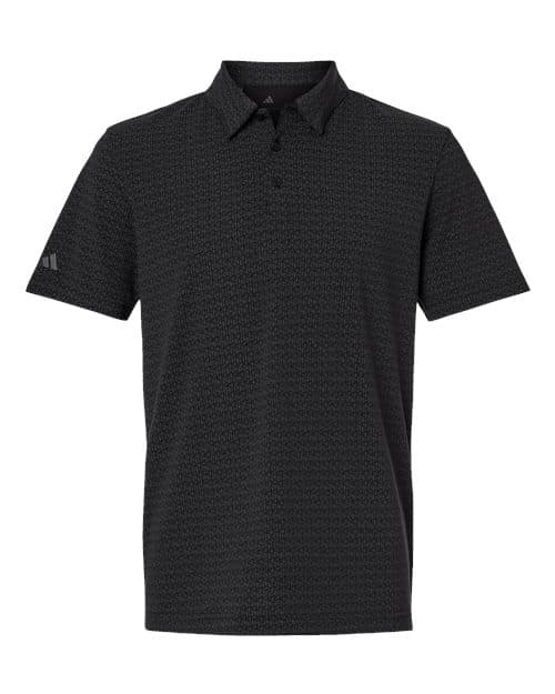 Men's Blended Printed Polo — Black