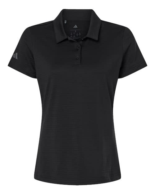 Women's Textured Stripe Polo — Black