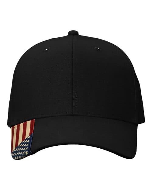 USA Flag Cap — Black/ USA