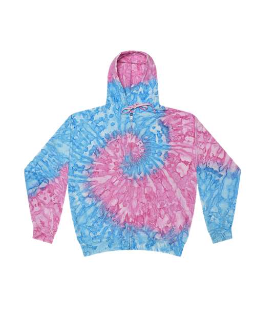 Unisex Tie-Dyed Full-Zip Hooded Sweatshirt — Athens