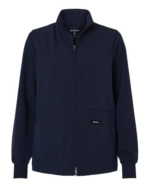 Women's Ceri Essential Full-Zip 6-Pocket Scrub Jacket — Midnight Navy