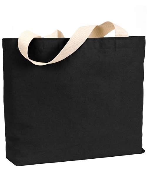 USA-Made Canvas Jumbo Tote Bag — Black