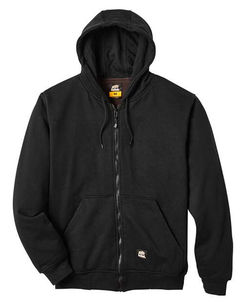 Men's Tall Heritage Thermal-Lined Full-Zip Hooded Sweatshirt — Black
