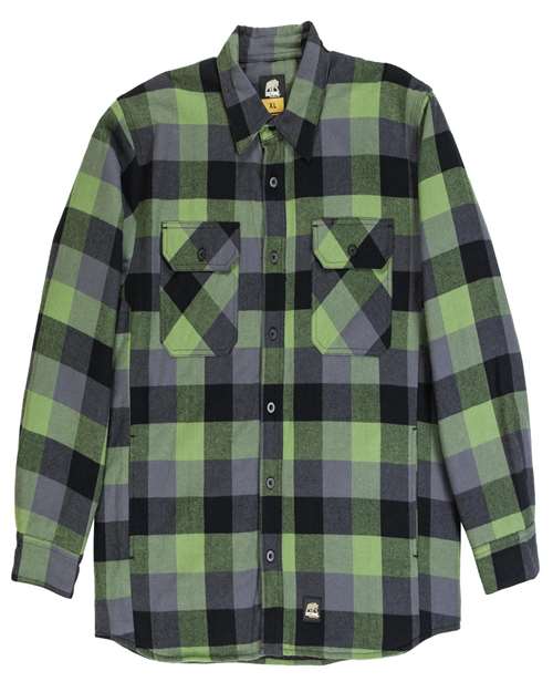Men's Tall Timber Flannel Shirt Jacket — Plaid Green