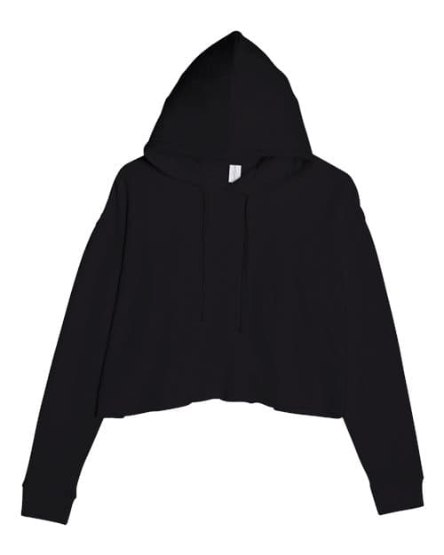 Women's Cropped Hooded Sweatshirt — Black