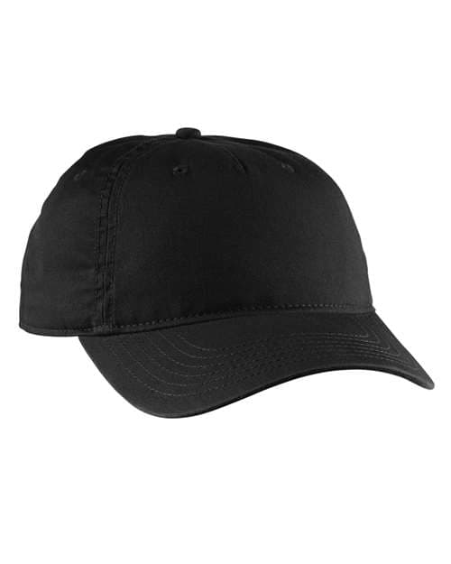 Unstructured Five-Panel Baseball Cap — Black