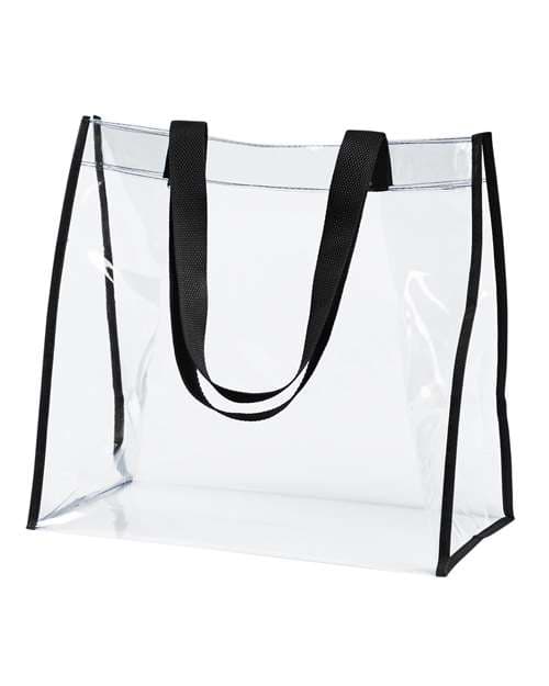 Clear PVC Tote — Black