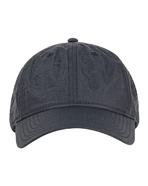Crinkle Nylon Cap — Black