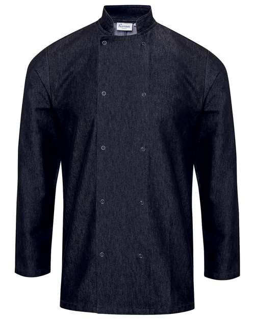 Unisex Denim Chef's Jacket — Black Denim