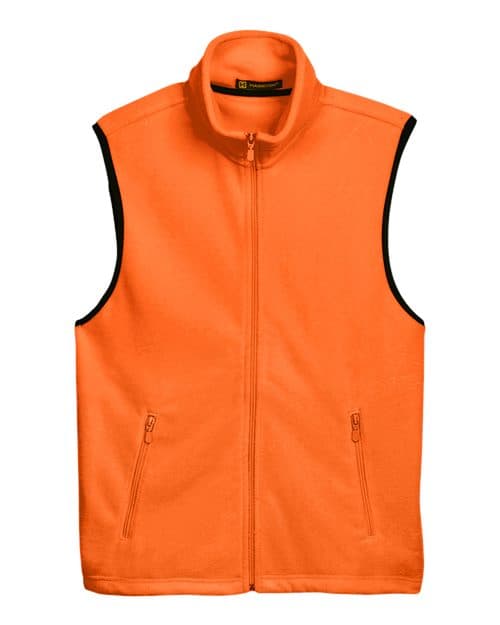 Unisex Fleece Full-Zip Vest — Safety Orange