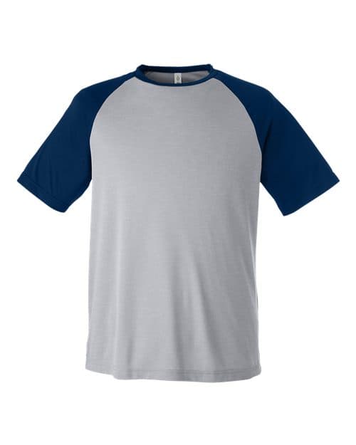 Unisex Zone Colorblock Raglan T-Shirt — Athletic Heather/ Sport Dark Navy