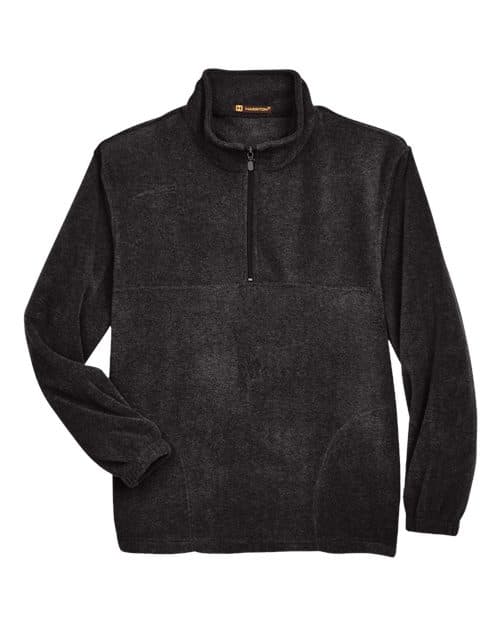 Men's Fleece Quarter-Zip Pullover — Black