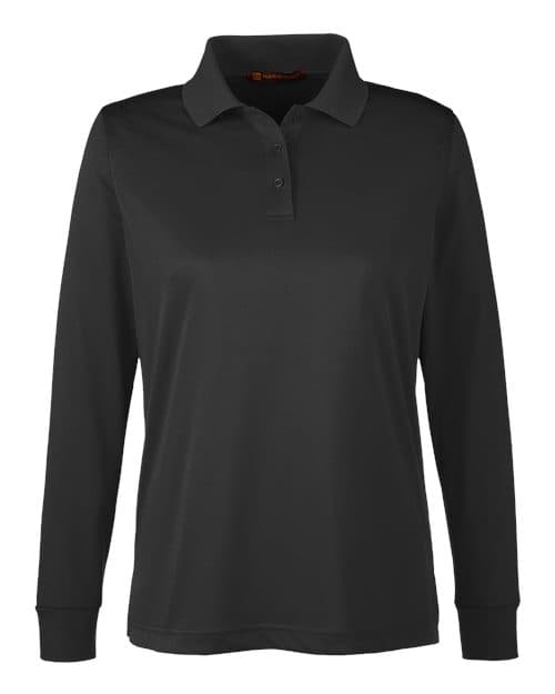 Women's Advantage Snag Protection Plus IL Long Sleeve Polo — Black