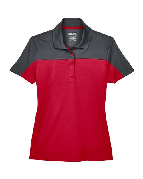 Women's Balance Colorblock Performance Piqué Polo — Classic Red/ Carbon
