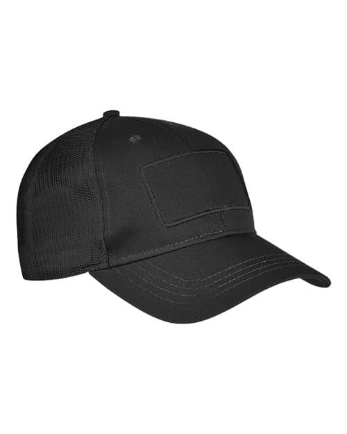 Patch Trucker Cap — Black/ Black/ Black