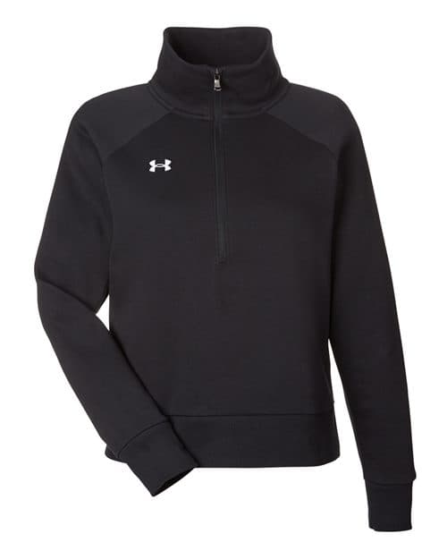 Women's Rival Fleece Half-Zip Pullover — Black/ White