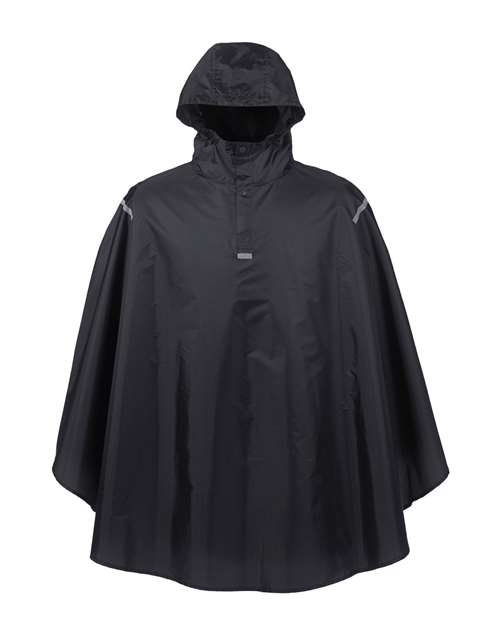 Unisex Zone Protect Packable Poncho — Black