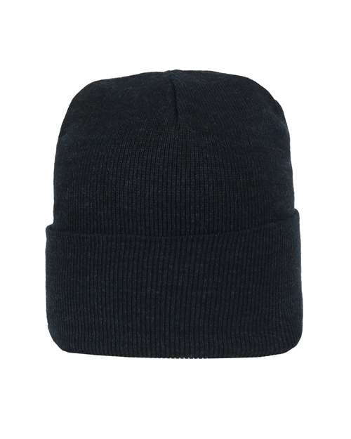 Knit Beanie — Heathered Navy
