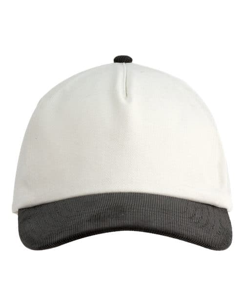 Corduroy Cap — Cream/ Black