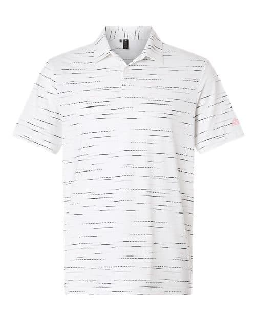 Men's Ultimate365 Mesh Glimmer Print Polo — Clear Pink