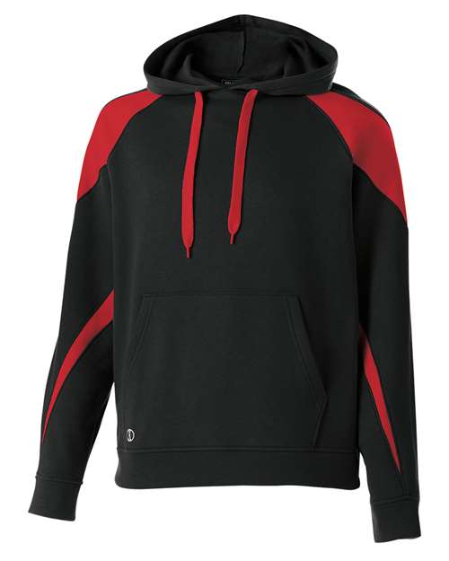 Youth Prospect Athletic Fleece Hooded Sweatshirt — Black/ Scarlet