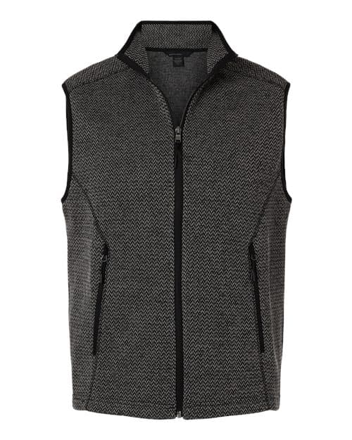 Men's Jasper Jacquard Fleece Vest — Black/ Grey