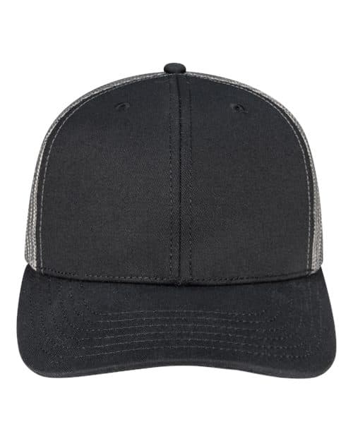 Charter Six-Panel Cap — Black/ Charcoal