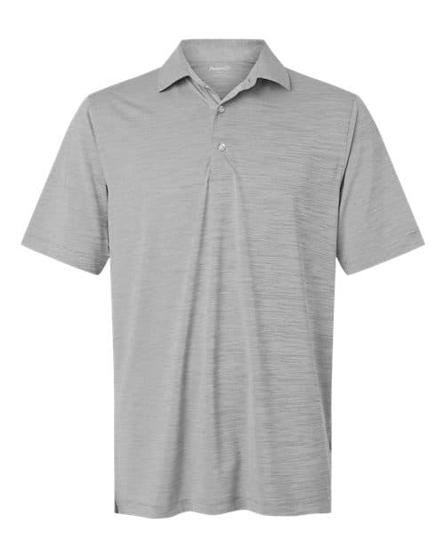 Men's Bohemian Striped Heather Performance Polo — Black Heather