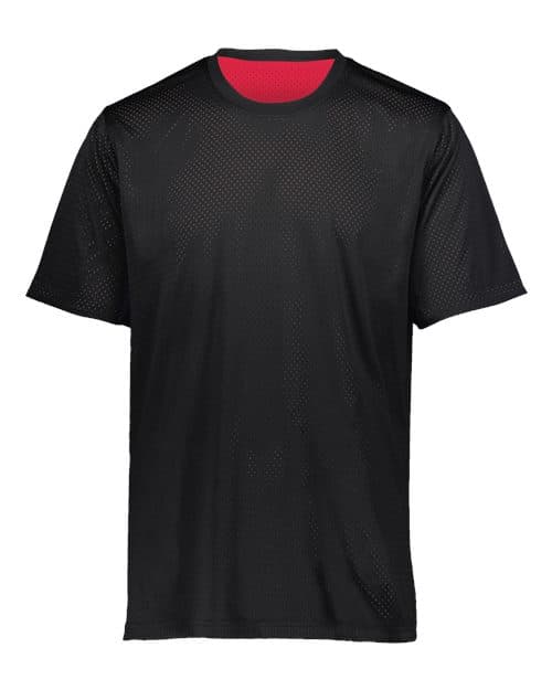 Unisex Mesh Reversible Jersey — Black/ Scarlet