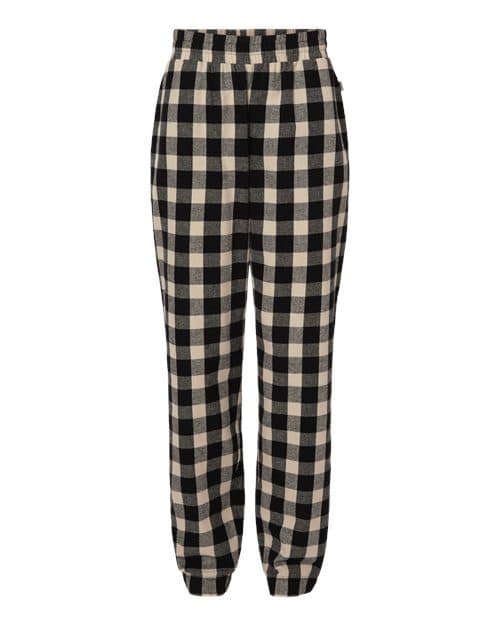 Unisex Flannel Joggers — Black/ Ecru Buffalo Plaid