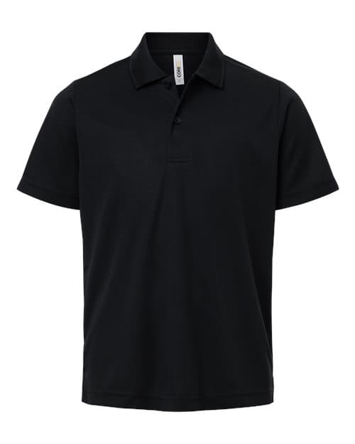 Youth Nova Performance Pique Polo — Black
