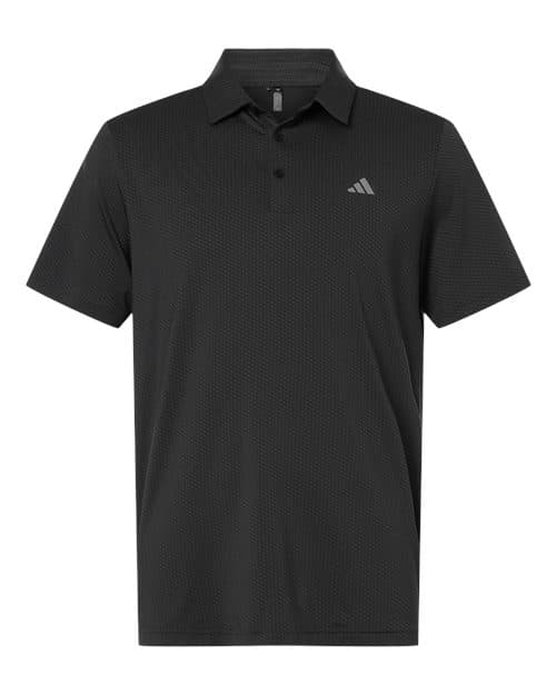 Men's Performance Textured Polo — Carbon/ Black