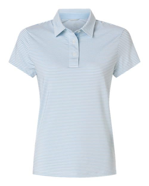 Women's Kayla Striped Polo — Sky White