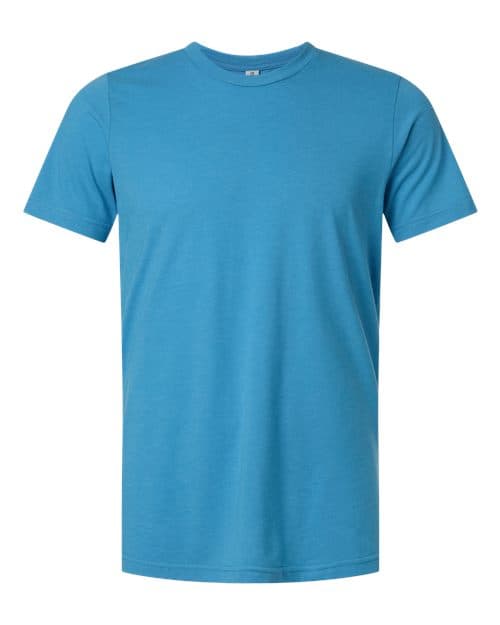 Unisex Combed CVC T-Shirt — Heather Aquamarine