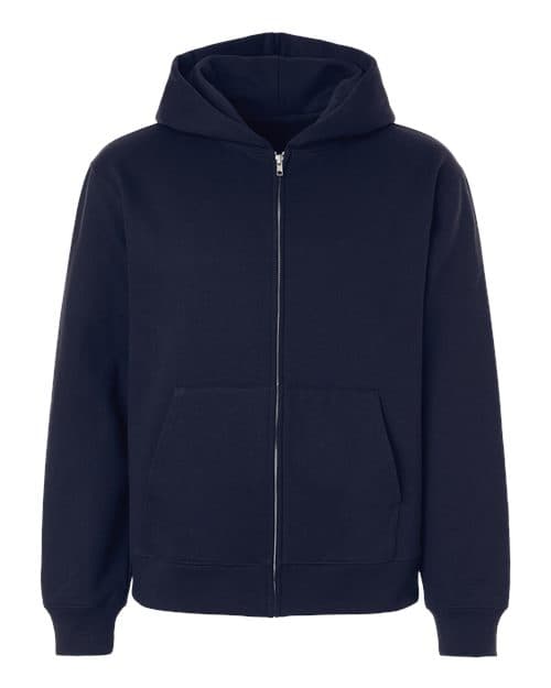 Unisex 10 oz Full-Zip Hoodie Sweatshirt — Navy