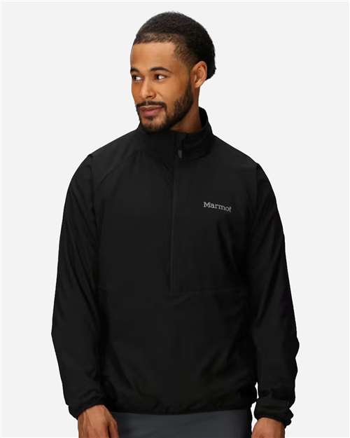 Men's Aerothermal Softshell Quarter-Zip Pullover — Black
