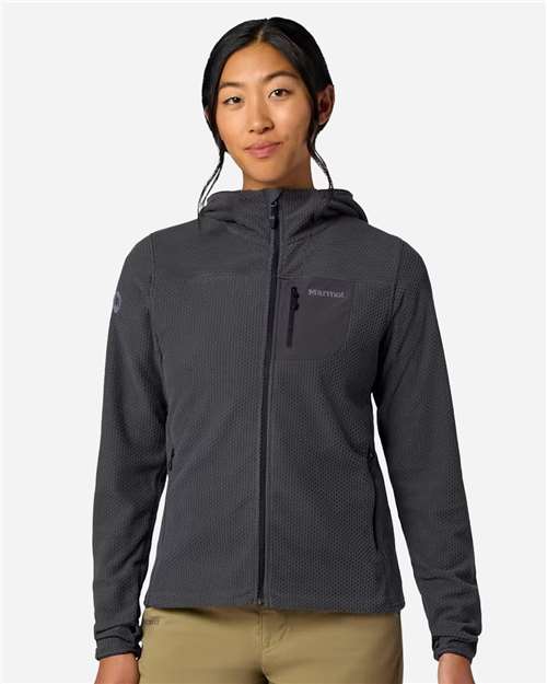 Women's Air Fleece Hooded Jacket — Blackened