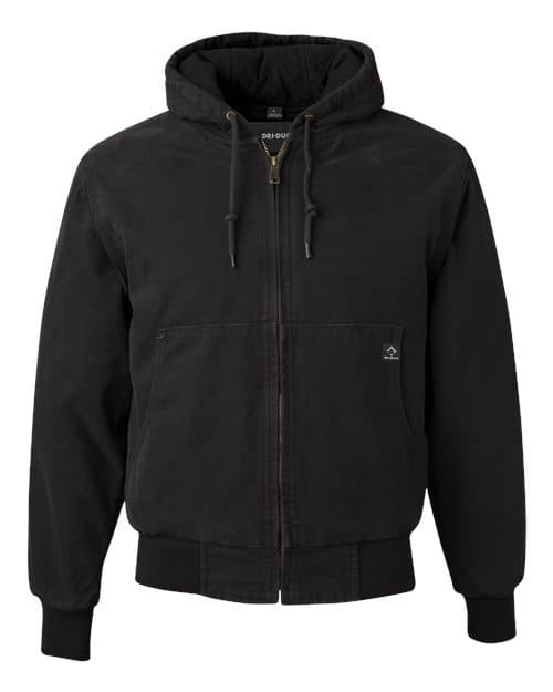 Men's Tall Cheyenne Boulder Cloth™ Hooded Jacket with Tricot Quilt Lining — Black