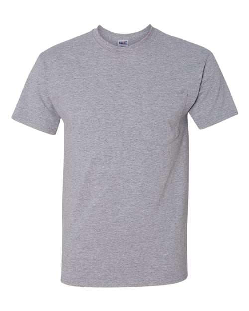 Unisex Dri-Power® 50/50 Pocket T-Shirt — Oxford
