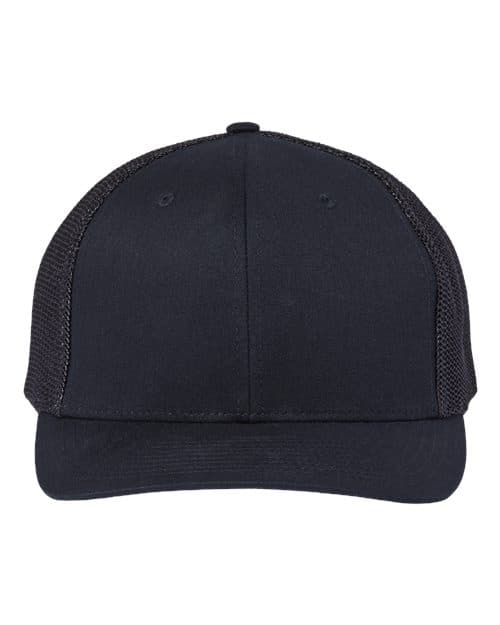 112+ R-Flex Adjustable Trucker Cap — Black